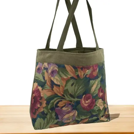 Torba shopper w kwiaty gobelinowe