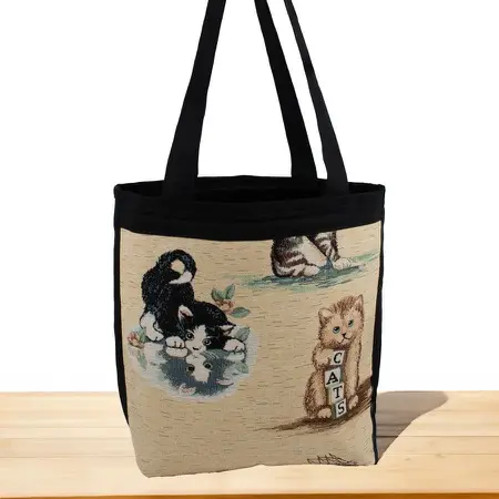 Torba gobelinowa z kotkami