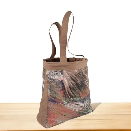 Brąsowa torba na ramię artystyczna